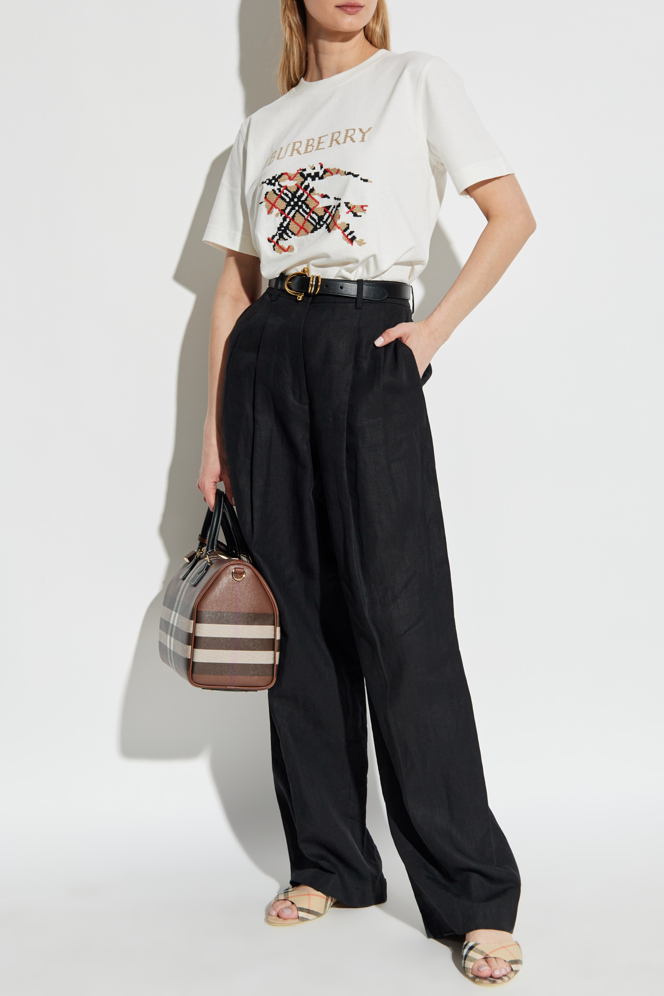 White T-shirt with print Burberry - Vitkac AS